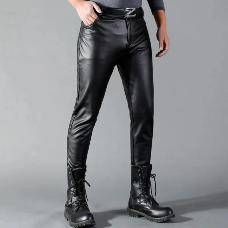 Aanzicht 4 — Broek voor heren – PU-kunstleer zwart