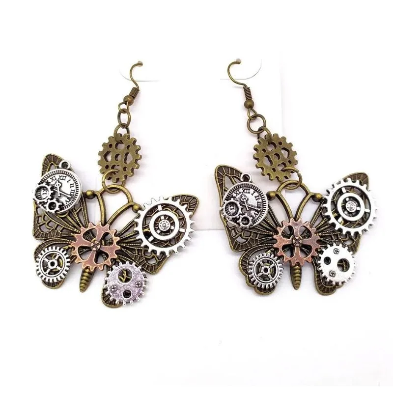 Aanzicht 1 — Steampunk oorbellen – hangend