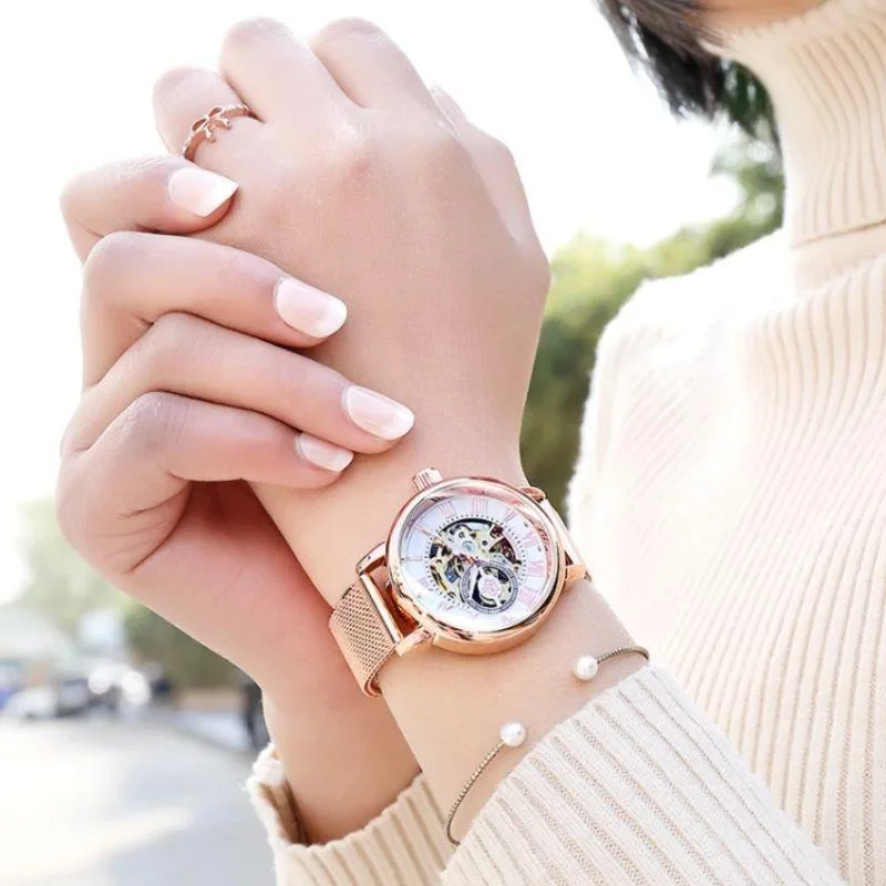 Aanzicht 3 — Skeleton horloge voor dames – automatisch