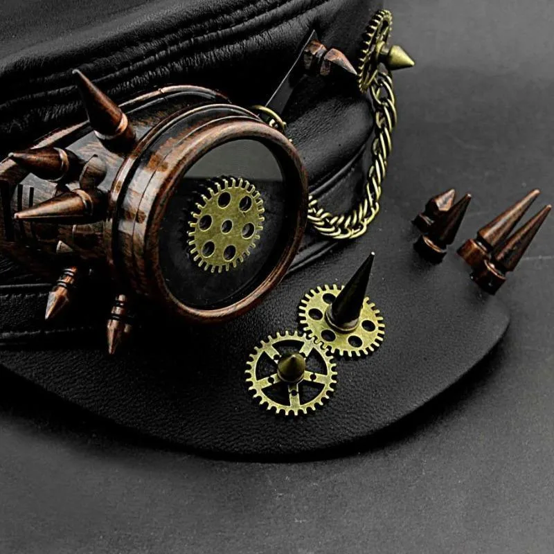 Aanzicht 4 — Steampunk hoed – militaire stijl