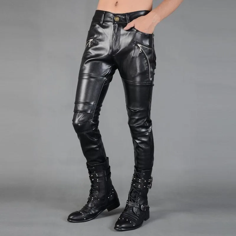 Aanzicht 2 — Broek – punk kunstleer