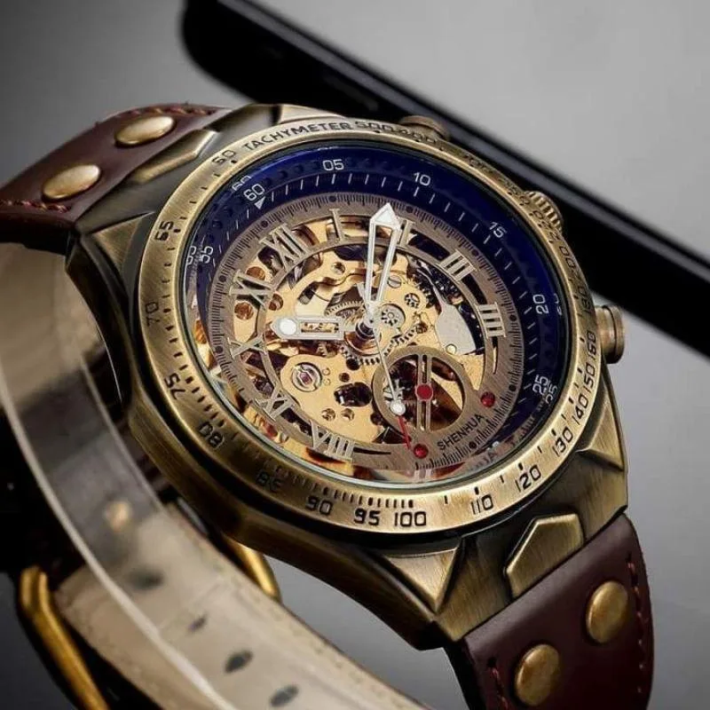 Aanzicht 9 — Steampunk horloge – skelet