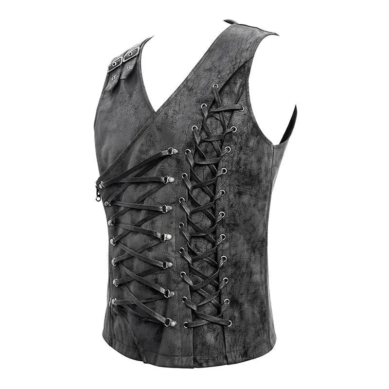 Aanzicht 3 — Steampunk korset voor heren – asymmetrisch