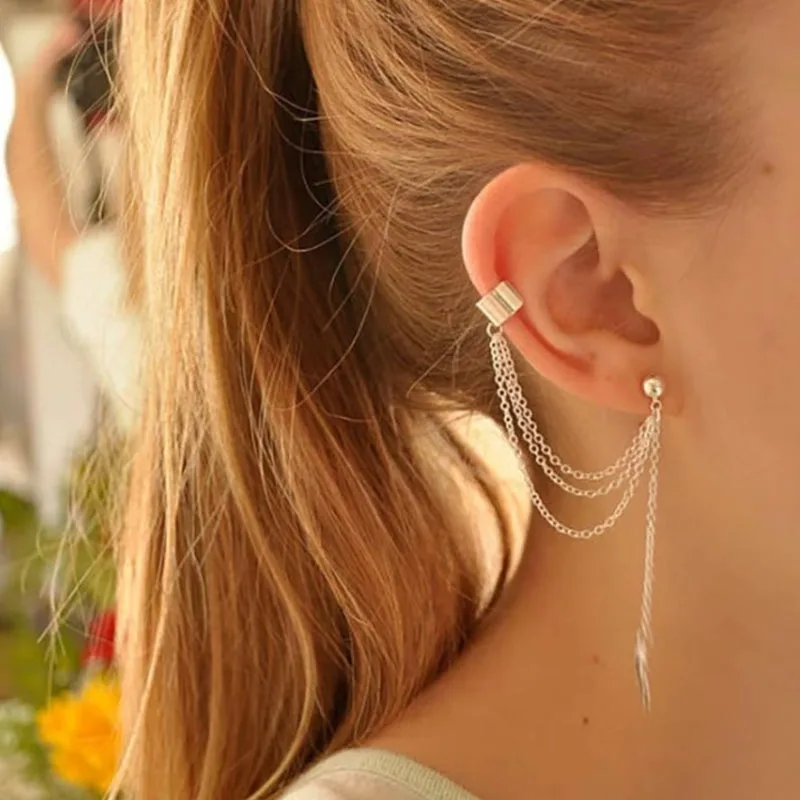 Aanzicht 2 — Steampunk oorbel – ketting en Clip