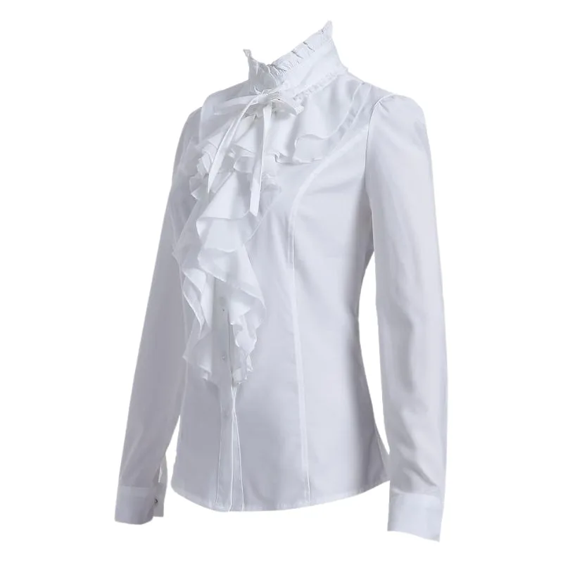 Aanzicht 3 — Blouse – wit Victoriaans met Jabot
