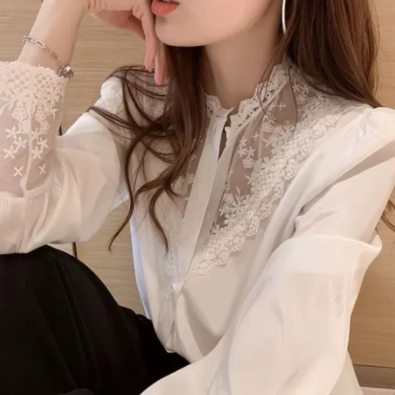 Aanzicht 6 — Blouse – wit Victoriaans