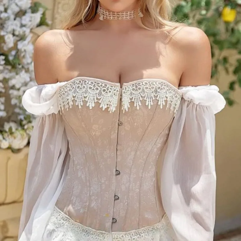 Aanzicht 8 — Steampunk korset voor dames – renaissance