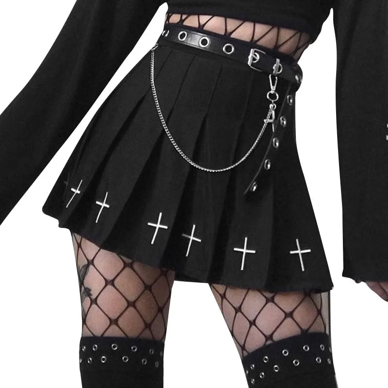 Aanzicht 2 — Rok – kort gothic zwart