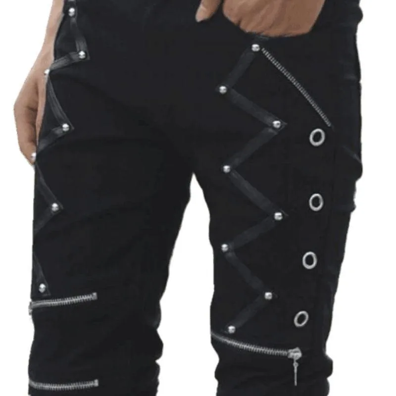 Aanzicht 4 — Broek voor heren – met ritssluiting punk