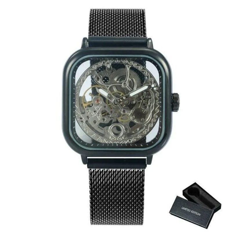 Aanzicht 12 — Steampunk horloge – zichtbaar uurwerk
