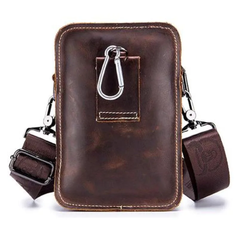 Aanzicht 6 — Clutch voor heren – leer schouderriem