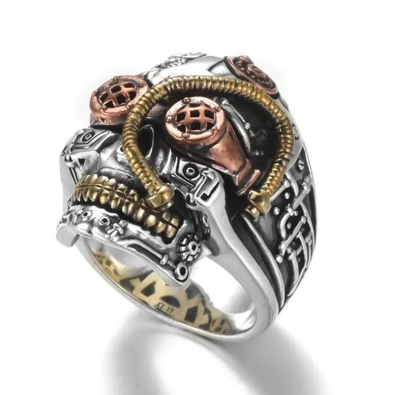 Aanzicht 5 — Steampunk ring – schedel – model 2