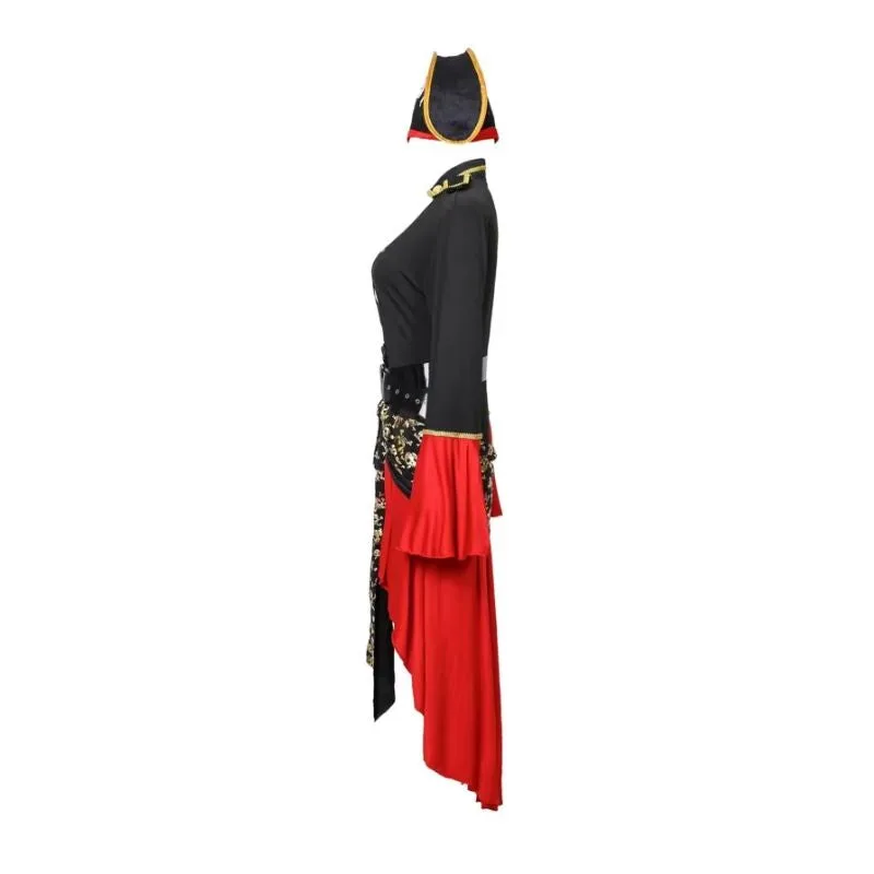 Aanzicht 3 — Steampunk kostuum voor dames – piratenstijl