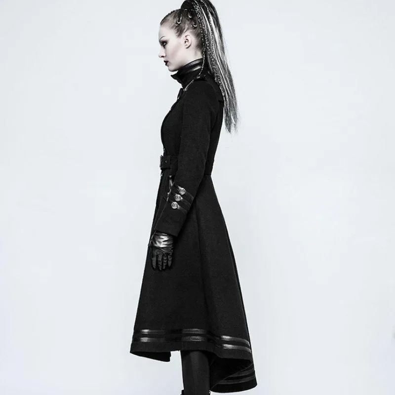 Aanzicht 6 — Mantel voor dames – lang zwart gothic