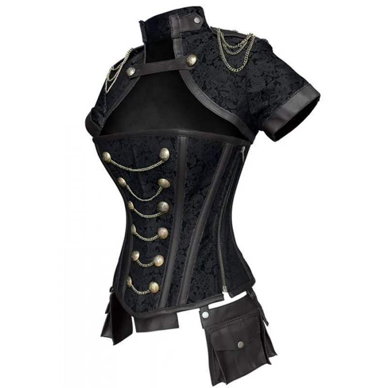 Aanzicht 2 — Steampunk korset voor dames – gothic