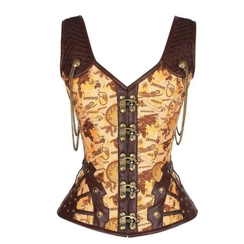 Steampunk korset – goudkleurig