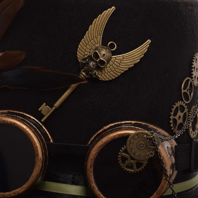 Aanzicht 4 — Steampunk hoed – avonturier