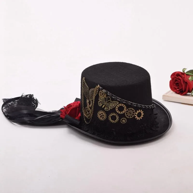 Aanzicht 6 — Steampunk hoed – gothic voor dames
