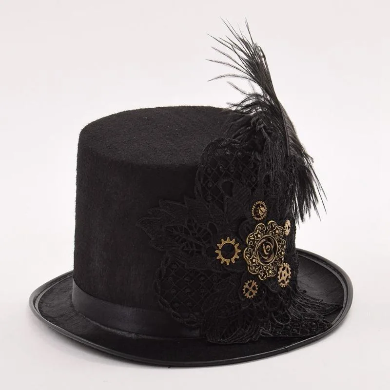 Aanzicht 3 — Steampunk hoed – Victoriaans
