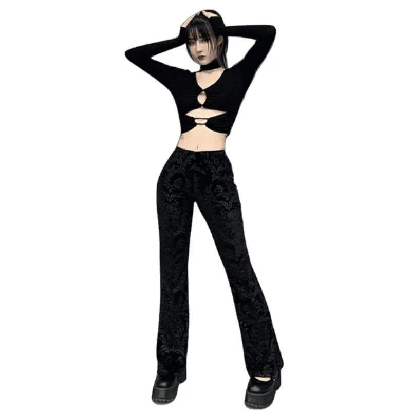 Aanzicht 5 — Broek voor dames – zwart gothic