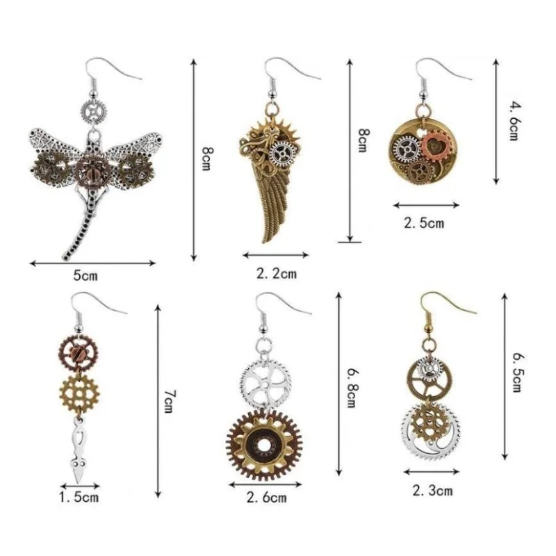 Aanzicht 3 — Steampunk oorbellen