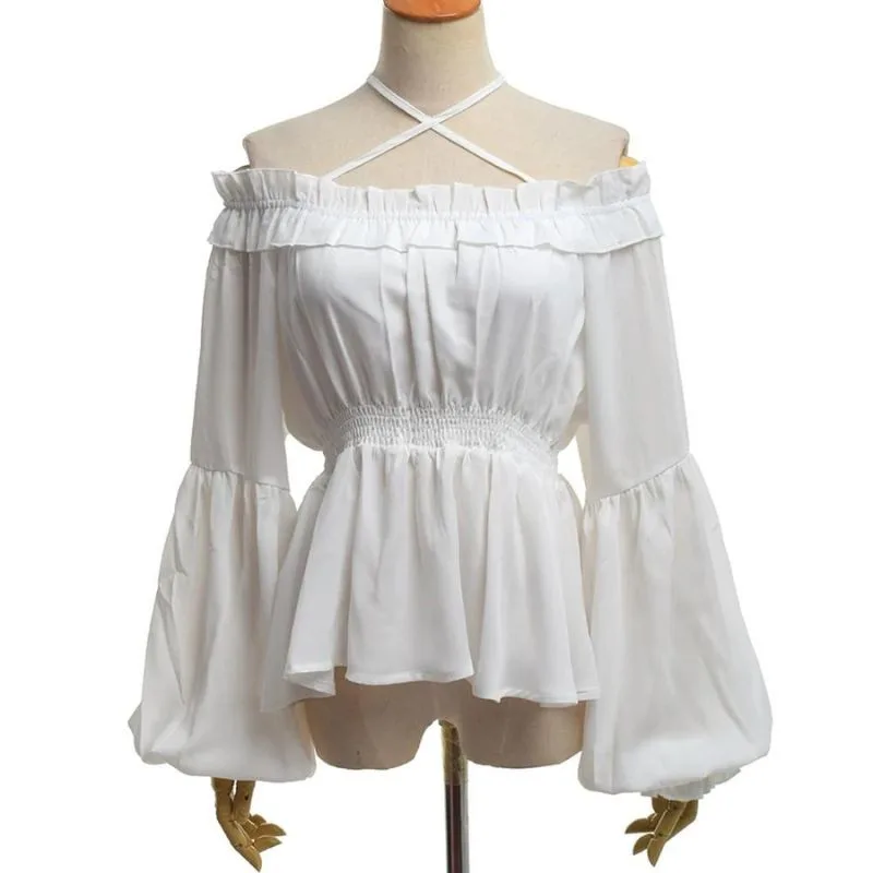 Aanzicht 4 — Blouse voor dames – middeleeuws mouw uitlopend