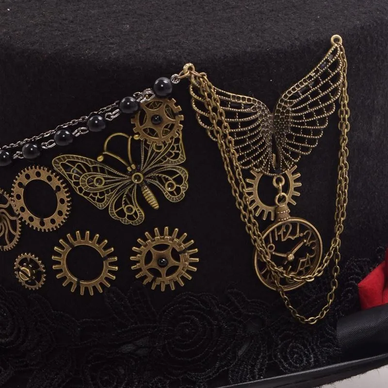 Aanzicht 4 — Steampunk hoed – gothic voor dames