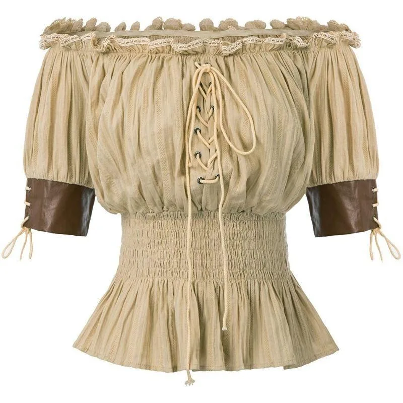 Aanzicht 6 — Steampunk blouse – met blote schouders