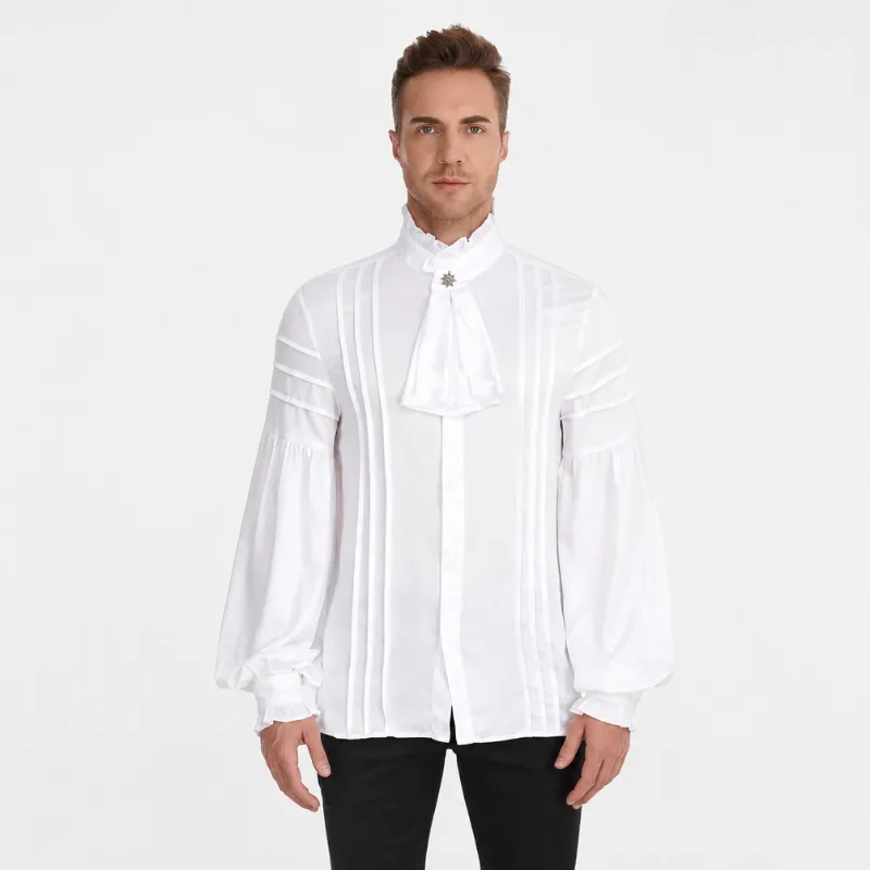 Aanzicht 2 — Steampunk overhemd voor heren – met Jabot