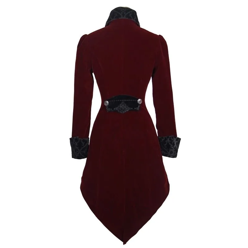 Aanzicht 6 — Steampunk jas – rood