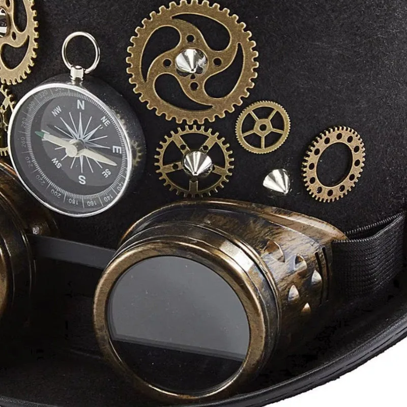 Aanzicht 5 — Steampunk hoed – met mechanische motieven