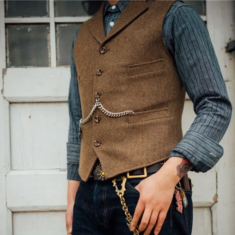Aanzicht 2 — Steampunk gilet voor heren – mouwloos