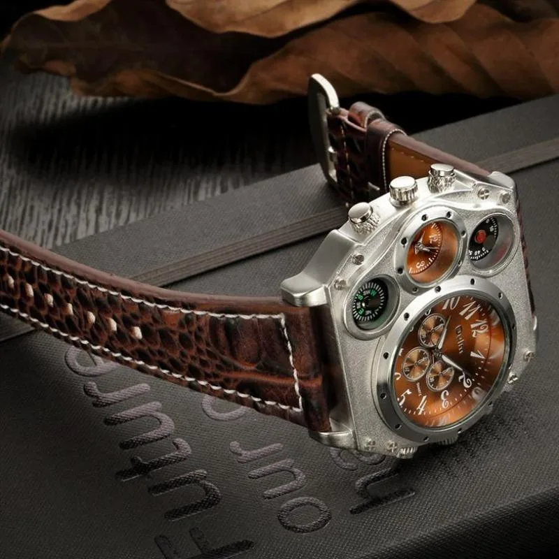 Aanzicht 5 — Steampunk horloge voor heren – kompas