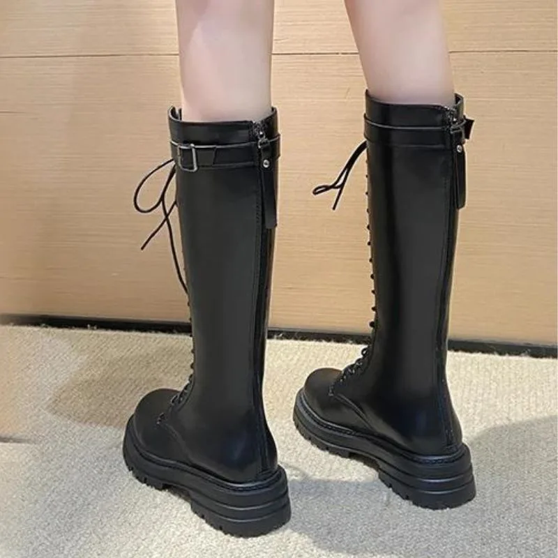 Aanzicht 5 — Steampunk laars voor dames – van PU