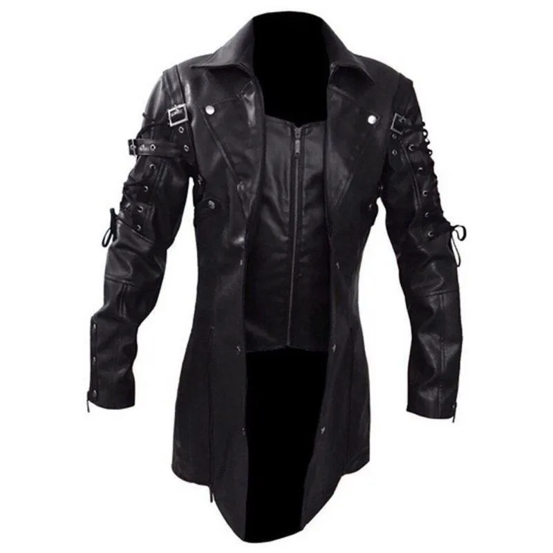 Aanzicht 9 — Steampunk jas – gothic van PU