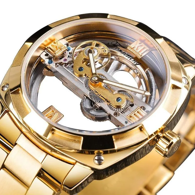 Aanzicht 3 — Steampunk horloge – wijzerplaat transparant