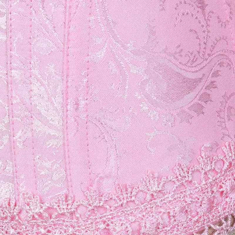 Aanzicht 4 — Steampunk korset – vintage roze