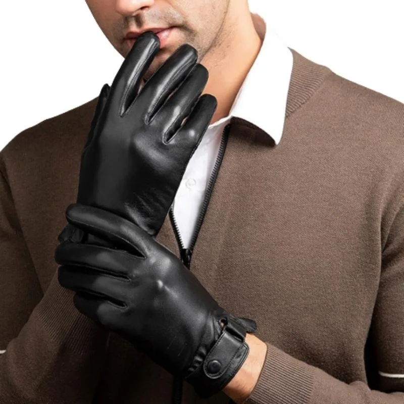 Aanzicht 2 — Handschoen voor heren – van leer zwart