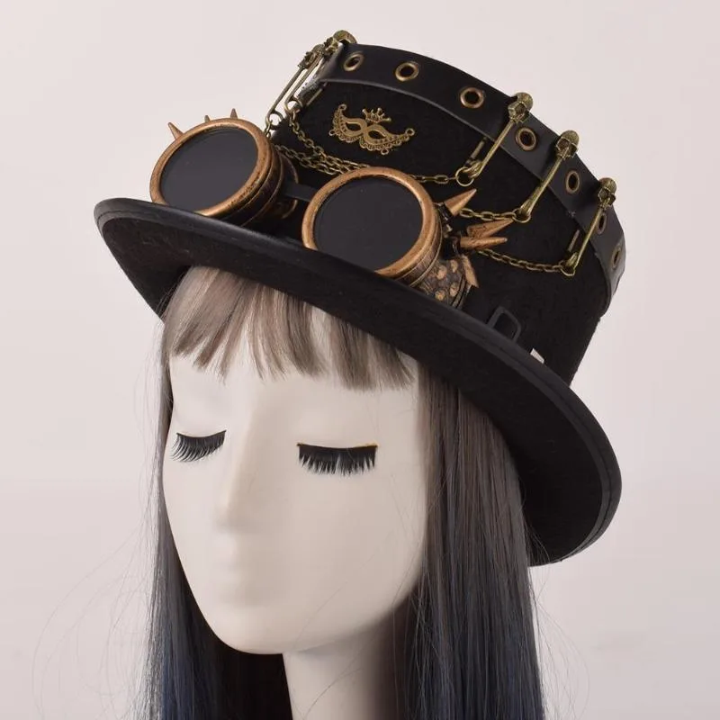 Aanzicht 8 — Steampunk hoed – hoge hoed Cabaret