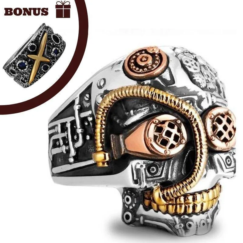 Steampunk ring – schedel Steampunk ring – schedel