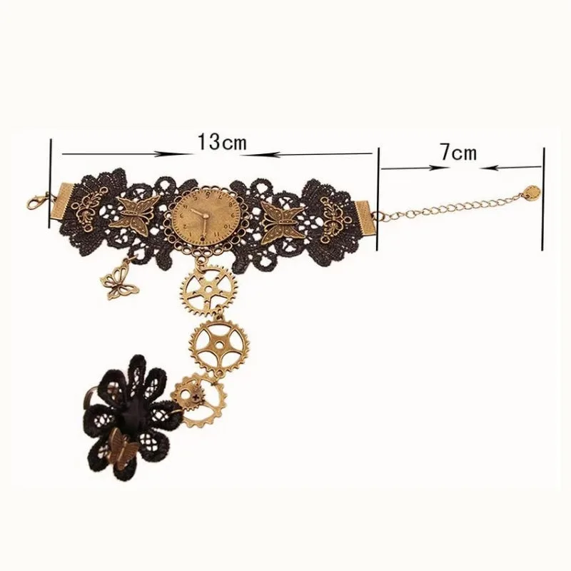 Aanzicht 3 — Steampunk armband – horloge