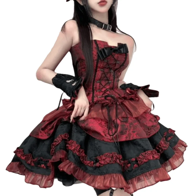 Jurk – lolita rood