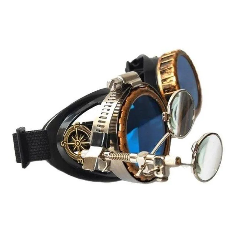Aanzicht 2 — Steampunk bril – retrofuturistisch