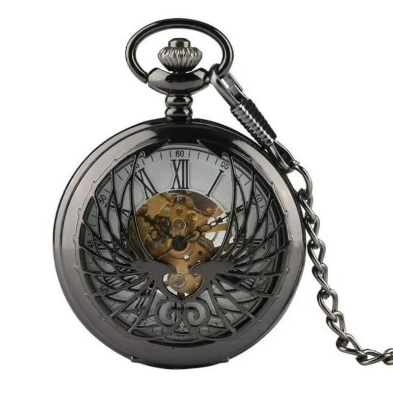 Aanzicht 3 — Steampunk zakhorloge – feniks