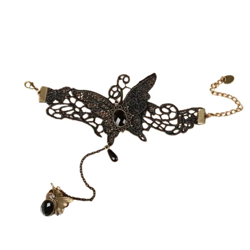 Aanzicht 3 — Handkettinkje met ring – gothic