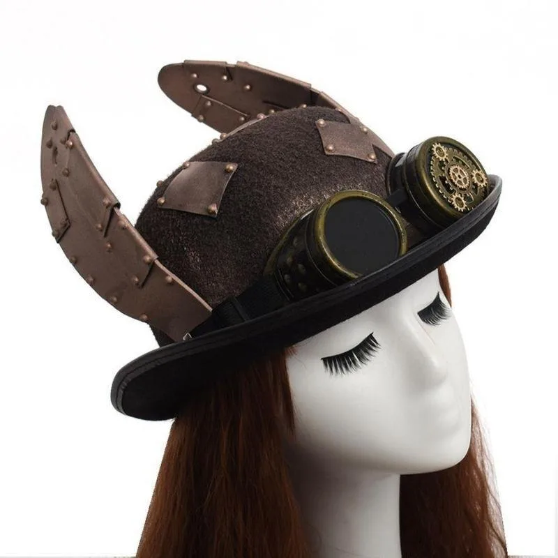 Aanzicht 3 — Steampunk hoed met hazenoren