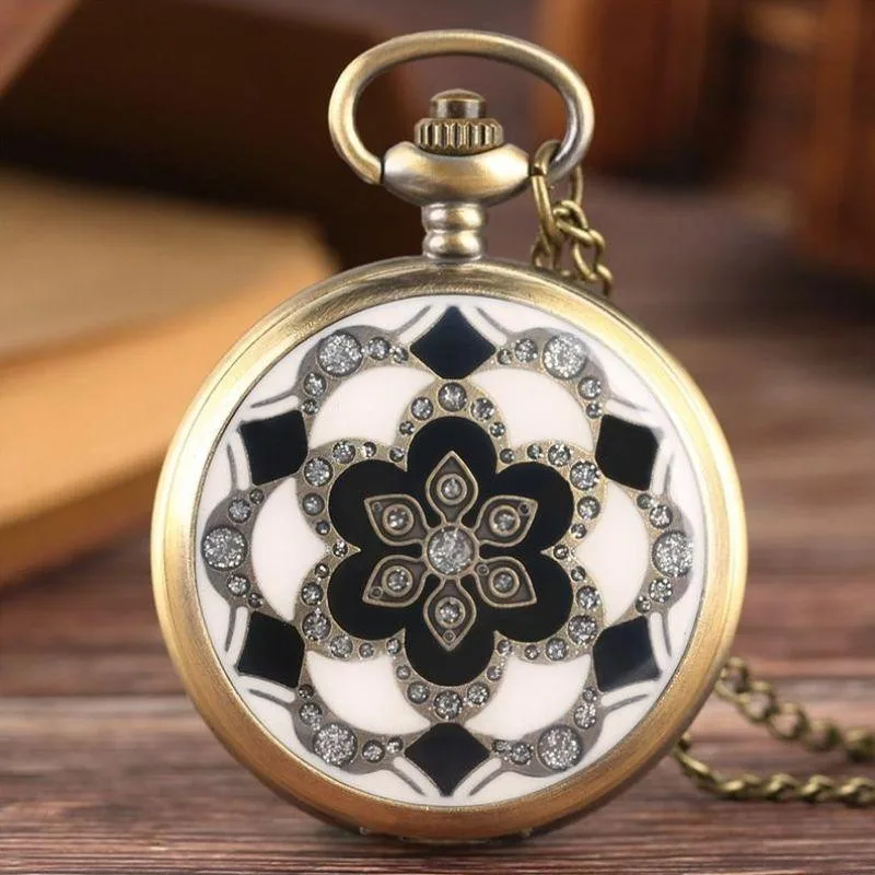 Aanzicht 5 — Steampunk zakhorloge – bloemen