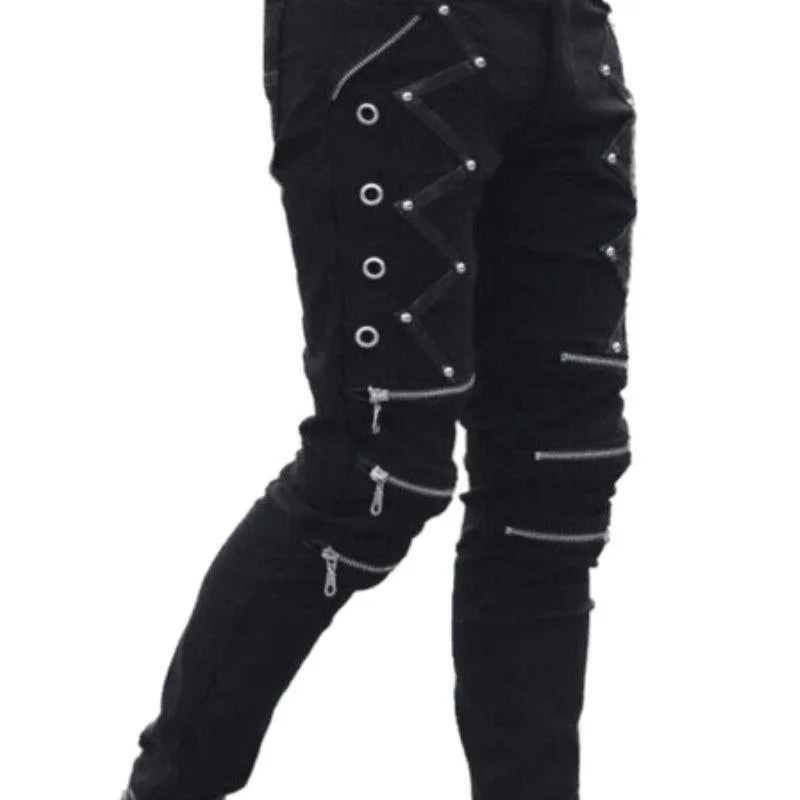 Aanzicht 2 — Broek voor heren – met ritssluiting punk