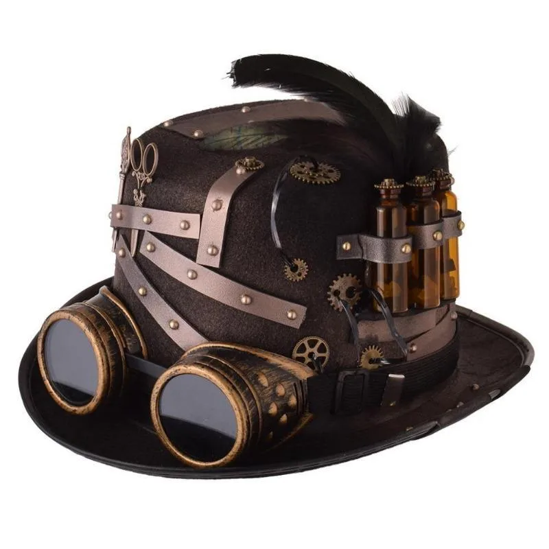 Steampunk hoed – geleerdenstijl