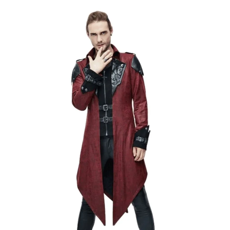 Aanzicht 2 — Mantel voor heren – gothic rood